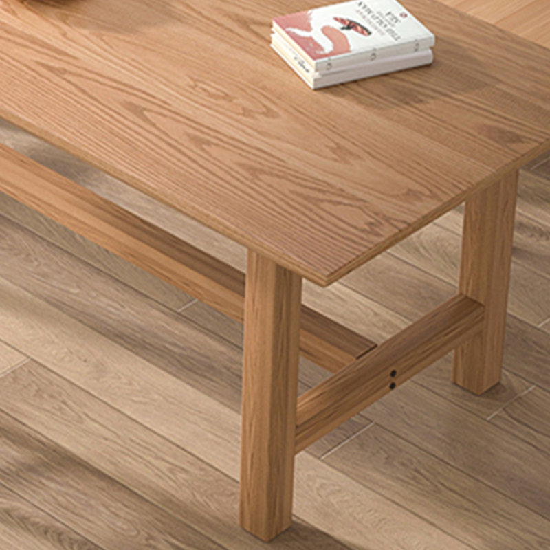 Table en bois massif avec des coins arrondis simples, H 29,53 po x L 55,12 po x l 27,56 po