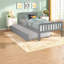 Lits simples peu encombrants avec structure et lit gigogne en bois gris pour les chambres modernes