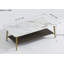 Table basse Table d'appoint rectangulaire pour salon Table d'appoint à espace ouvert avec structure en métal