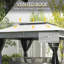 Pavillon de jardin pliable facile à installer, abri de jardin escamotable avec filet à fermeture éclair, sac de transport