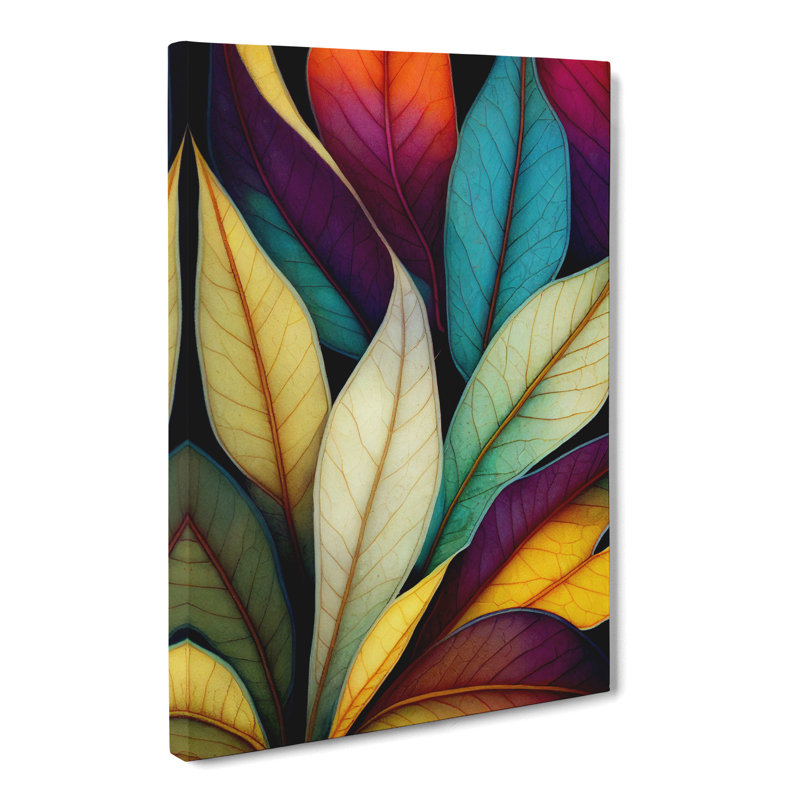 Maceus Ivy Leaf In Colour Vol.2 - Wrapped Canvas Print, 50cm H x 35cm W x 3cm D