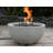 Aswaldi 27" Outdoor Light Grey Concrete Fire Bowl 50,000 BTU - Includes Lava Rocks & PVC Cover-1869432398