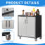 Heavy-Duty Metal Rolling Tool Cabinet with Locking Doors, Mobile Garage Storage with Adjustable Shelf & Wheels-248133595