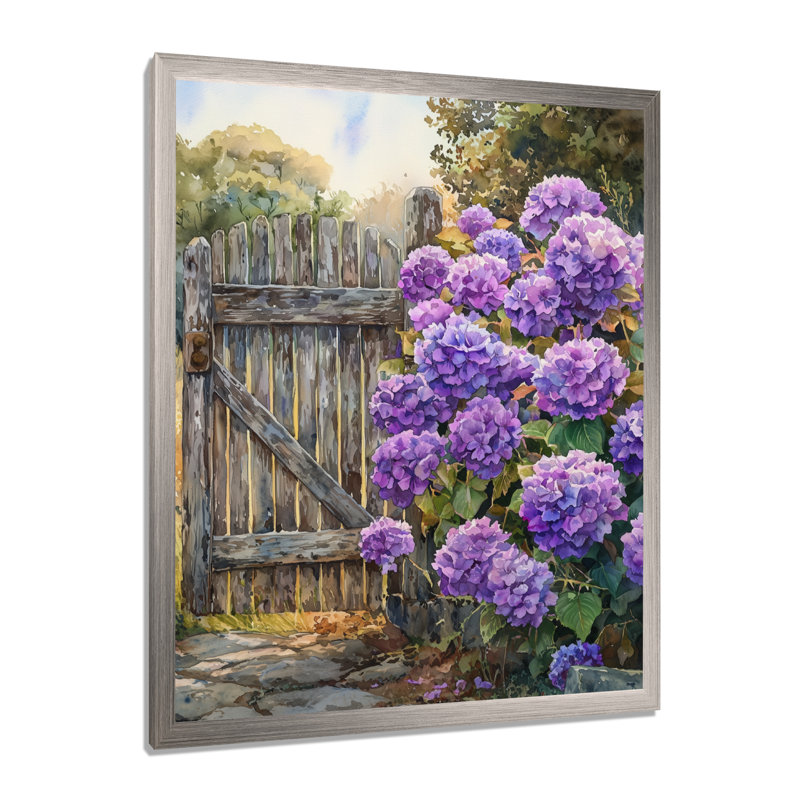 Alayna - Floral Wall Art, H 32 po x l 24 po, Picture Framed, Argent argent