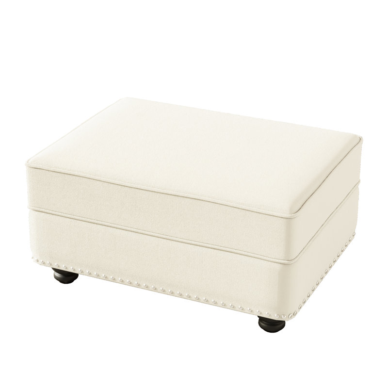 Velours beige et blanc, pour plus d'espace de vie, combinez avec divers canapés, fonction polyvalente, tissu doux, structure, construction rapide, assemblage rapide