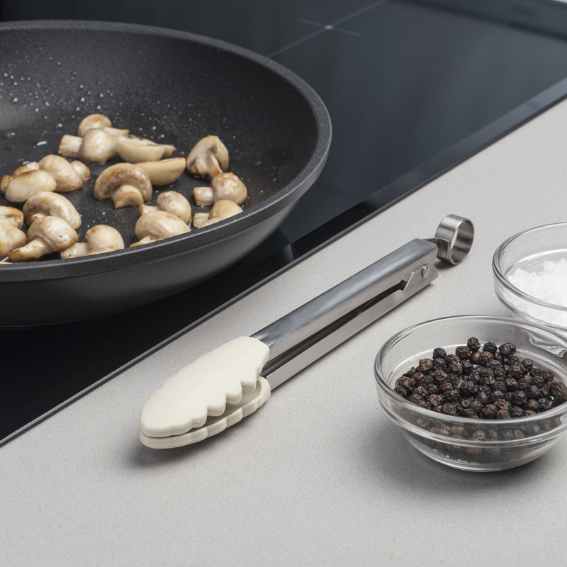 Zeal Kitchen Tong, 20.5cm L x 5.5cm W x 2.7cm D, Cream