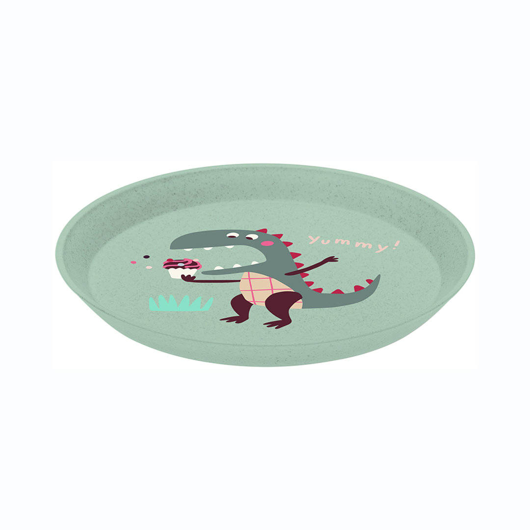 Koziol Teller Connect Plate Rex, Dessertteller, Kunststoff, Organic Green, 20.5 cm