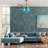 42"W Bergen LED Indoor Iridescent Blue And Gold Ceiling Fan With Remote Control