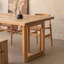 Burly wood ash wood dining table-1370684588