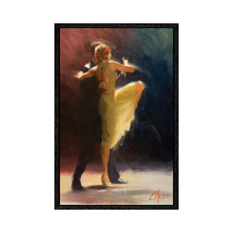 Blue Tango by Christopher Clark - Floater Frame Gallery-Wrapped Canvas Giclée on Canvas, 66.04 cm H x 45.72 cm W