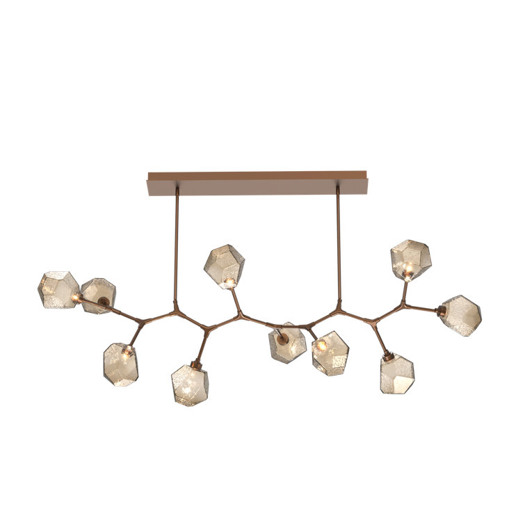 Gem 10 - Light Dimmable LED Sputnik Modern Linear Chandelier