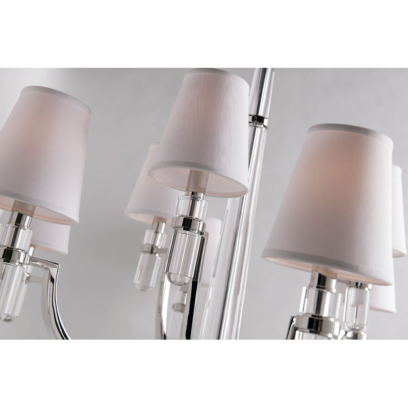 Dayton 5 - Light Classic / Traditional Chandelier, Aged Brass, White
