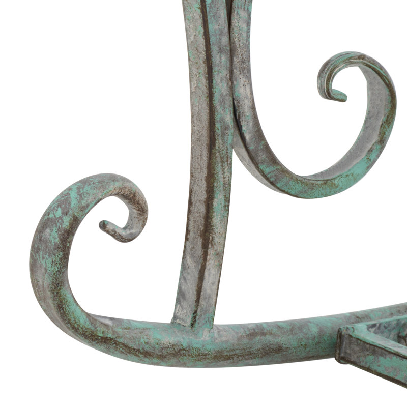 Banc de jardin en fer Baptista, Vert antique