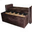 Banc de rangement pour chaussures 22 po, suède