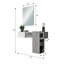 Emila Entrance Furniture With Mirror, Entrance For Hall With Drawer,  100X27H155, Color Cement And White