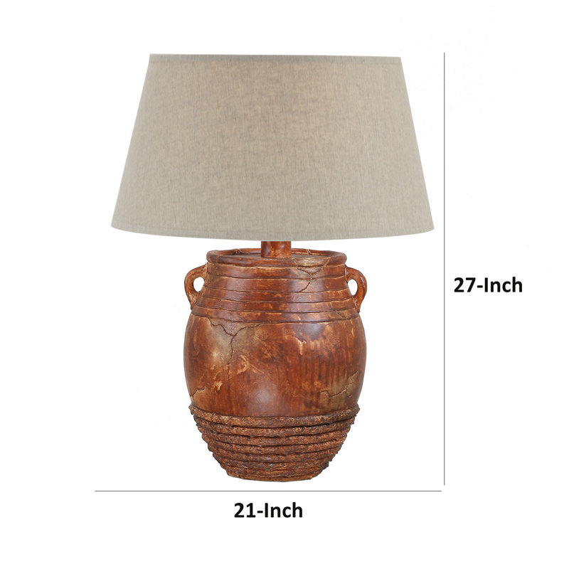 Frosica Hydrocal Table Lamp, Brick Red, Yes
