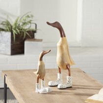 Ebros Realistic Faux Driftwood Finish Design Crouching Bunny