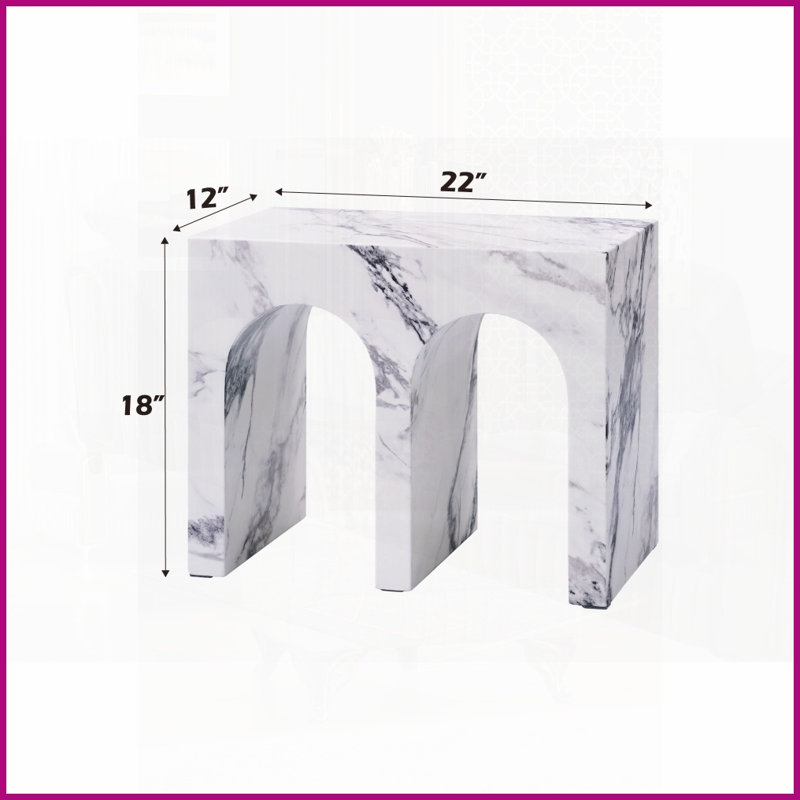 Élégante table basse en pierre d'ingénierie pour le salon, facile à nettoyer et amp; Résistant aux taches