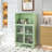 Storage Cabinet, Bathroom Floor Cabinet with Glass Door and Shelves,  Freestanding Display-1062663604