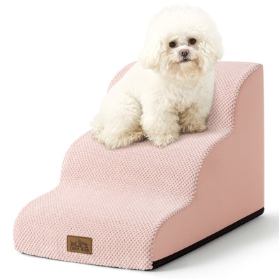 Dog Stairs Dogs, Pet Step with Leakproof Cover, High Density Foam Cat Ramp for Chair or Sofa