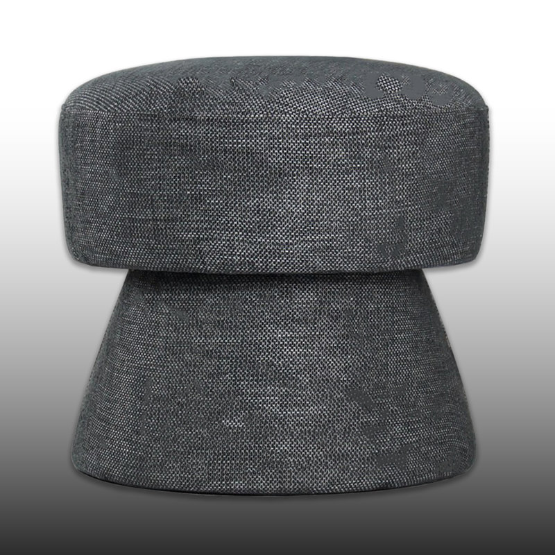 Mushroom Orthopedic Sponge Ottoman, Dark Gray