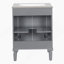 Meuble-lavabo 24 po avec lavabo supérieur, meuble de rangement moderne à 2 niveaux, meuble-lavabo simple, grandes tablettes de rangement