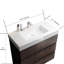 Meuble-lavabo autoportant de 36 po - Noyer, lavabo blanc, éléments de rangement, finition élégante, fabrication de base de salle de bain-664577877-664577960-664577962