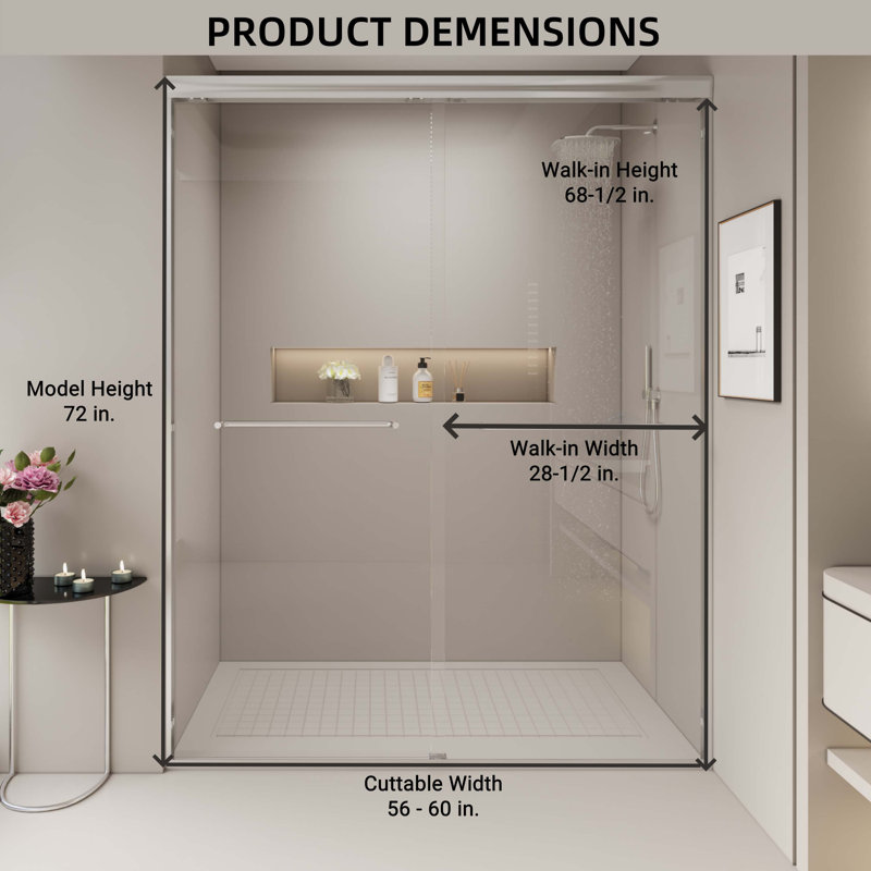 Shower Doors, Brushed Nickel