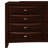 Square Nightstand With Joints And Spacious Drawers For Bedroom Walnut Brown Chambered Drawer-377913820