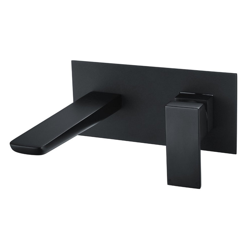 Zella 2 Handle Wall Bath Filler, Black