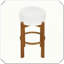 Ensemble de 2 tabourets de bar rembourrés en bois d'intérieur finition noyer pratique, durable et élégant-4969896