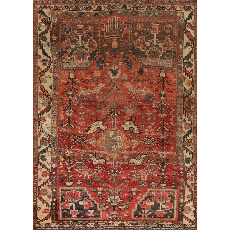 Tapis traditionnel tribal animaux 4 x 6