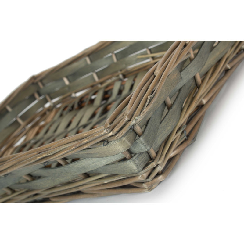 Farmingville Wicker Tray Basket