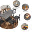 Ensemble de table de salle à manger 7 pièces 7 pièces avec 6 chaises en similicuir-116240326-116240328