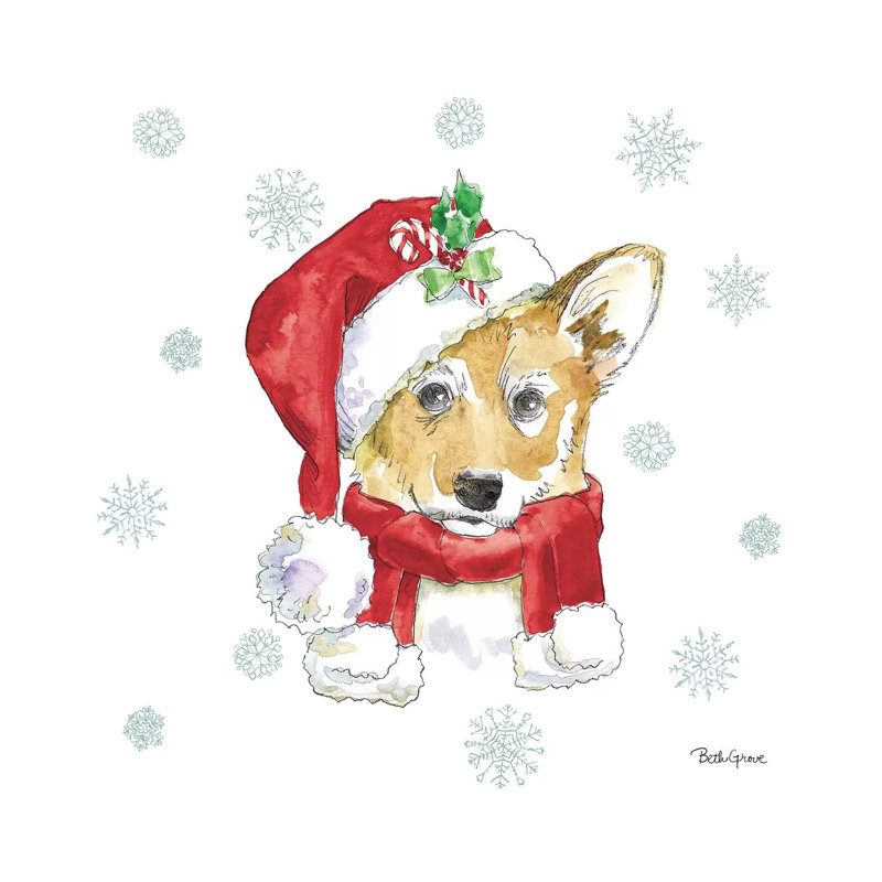 Holiday Paws VIII by Beth Grove - Wrapped Canvas Print, 66.04 cm H x 66.04 cm W x 1.91 cm D