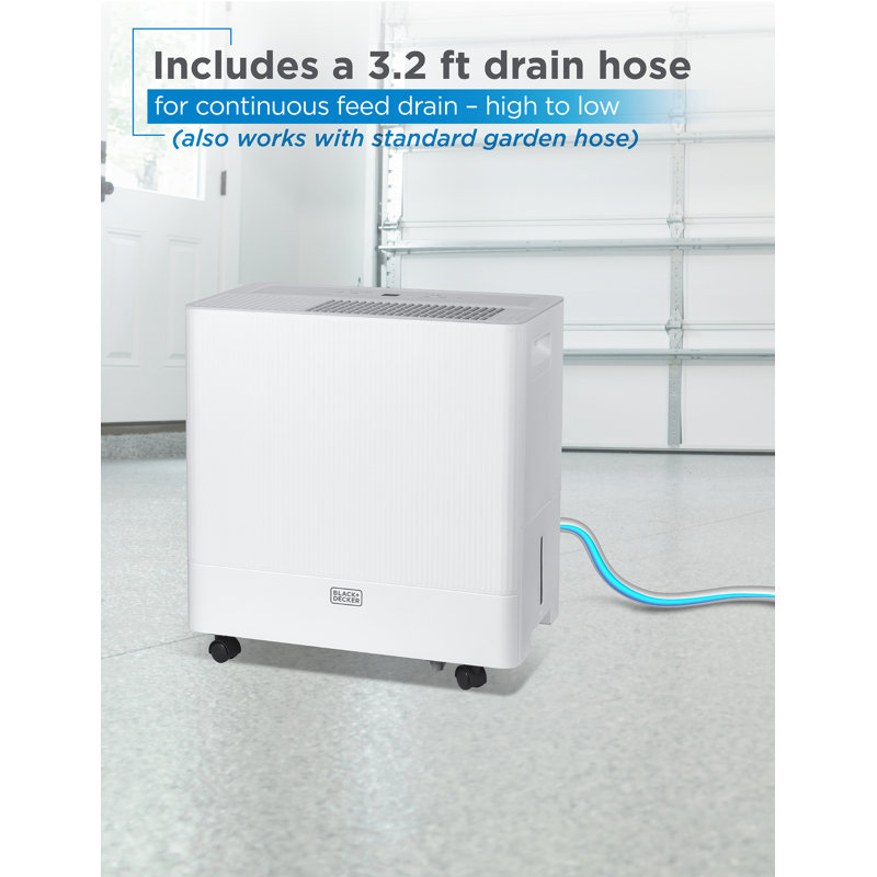 BLACK+DECKER 36.39-Pint Portable Dehumidifier, BDM36WCDA, White