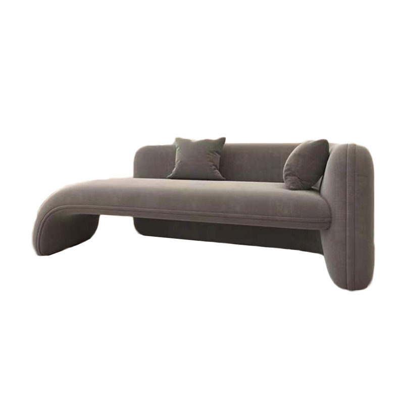 Chaise longue rembourrée Svetlin, Accoudoir à droite (vu de face), Gris