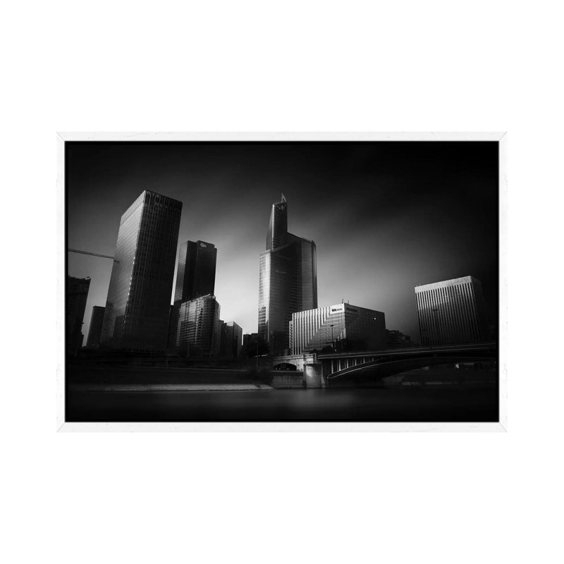 La Defense by Sebastien Del Grosso - Gallery-Wrapped Canvas Giclée on Canvas, 66.04 cm H x 45.72 cm W, White Framed