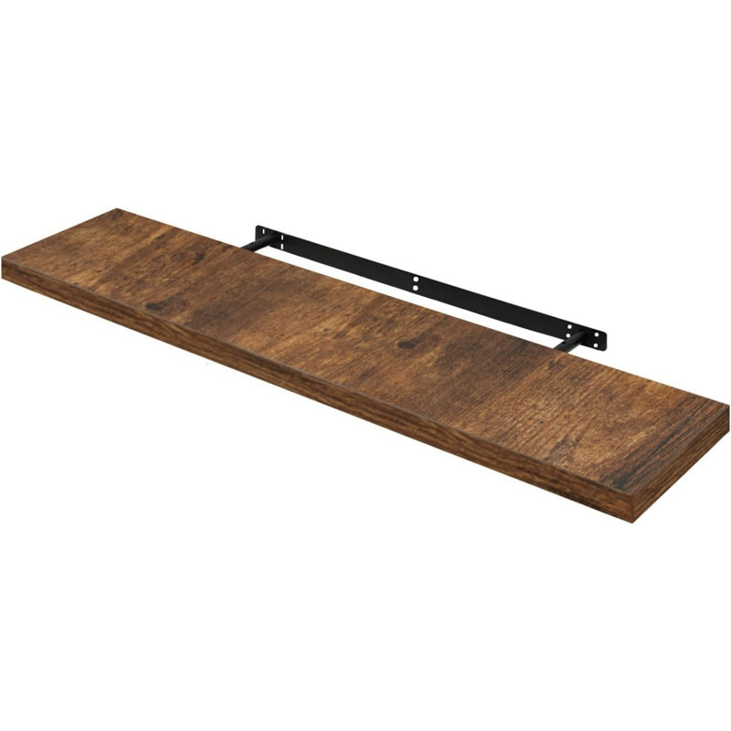 Derrance Floating Shelf, 3.8cm H x 80cm W x 22.9cm D, Woodlook+Retro Style