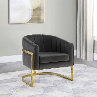 Fauteuil d'appoint touffeté tonneau