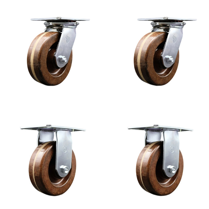 4 Piece Phenolic Caster Set