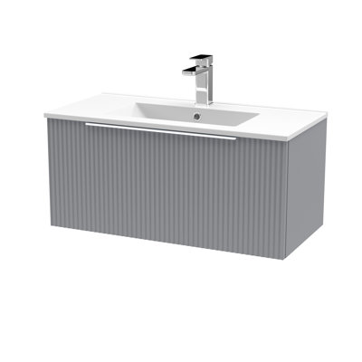 Fluted 805mm Wall Hung Single Vanity