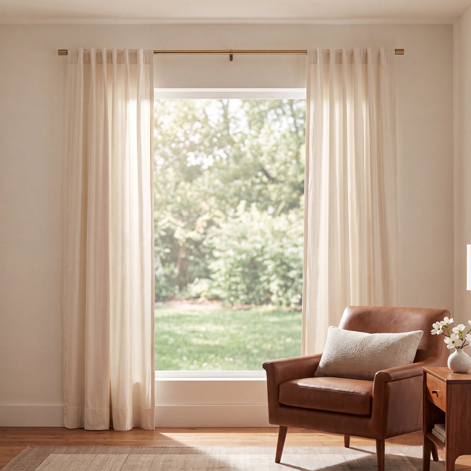 Valletta Room Darkening Curtain Panel Set, Cream