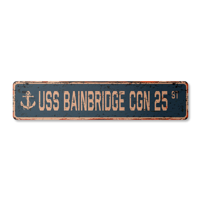 Plaque de rue Bainbridge Cgn 25 en plastique robuste 4 po x 18 po