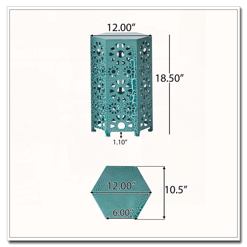 Table d'appoint 12 po, Bleu sarcelle