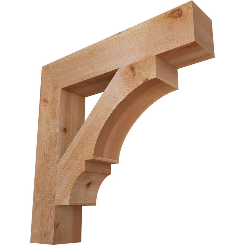 Support de bloc Balboa, Cèdre rouge de l'Ouest brut, L 6 po x P 32 po x H 32 po
