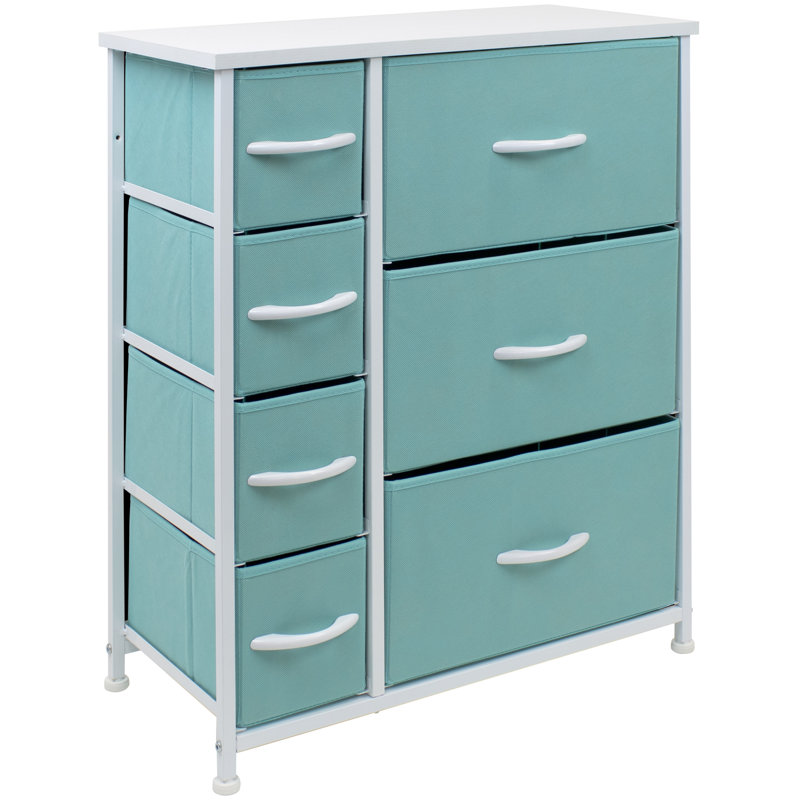 Commode 7 tiroirs - Bleu sarcelle, Turquoise