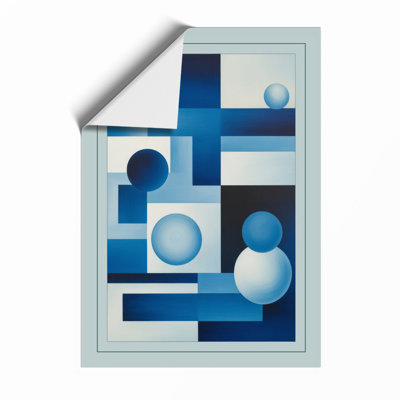 Blue Geometry Geometric - Print