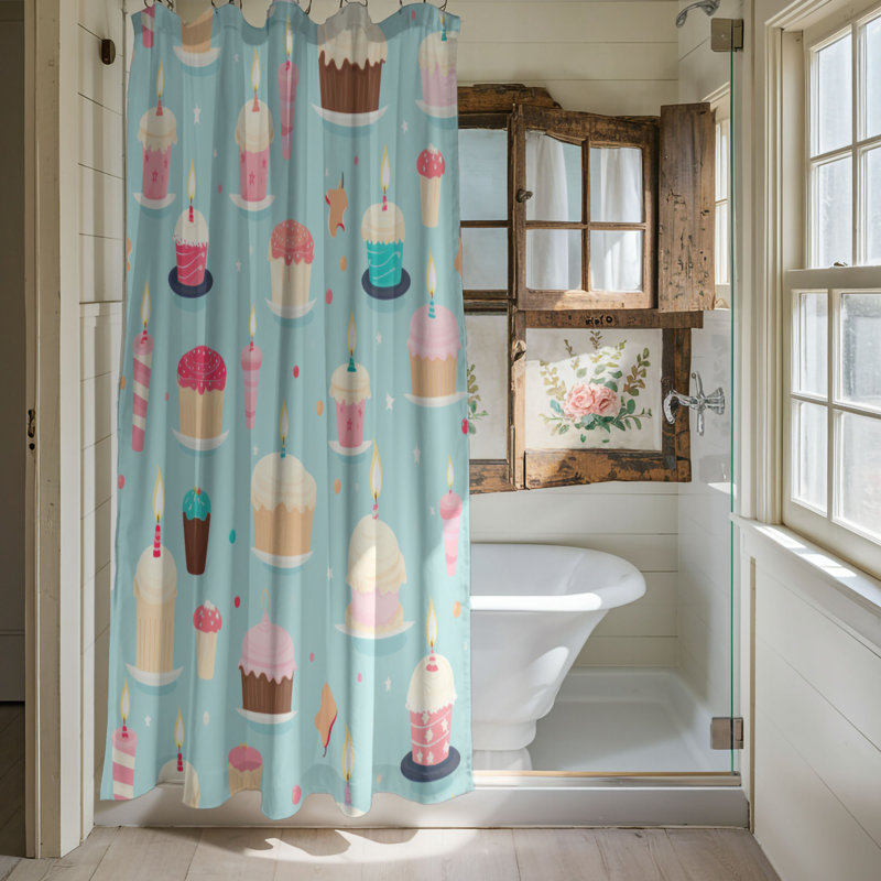 Événement Joyfulness - Rideau de douche Premium, H 74 po x l 71 po