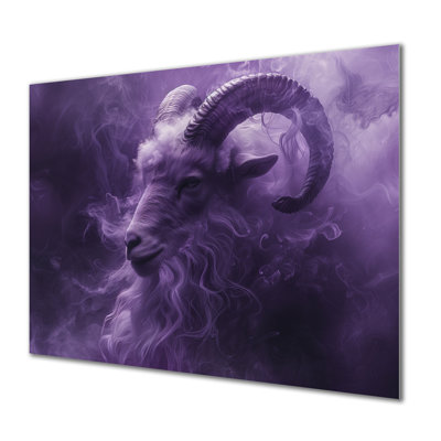 Impression d'art mural mauve, astrologie, ascension du Capricorne